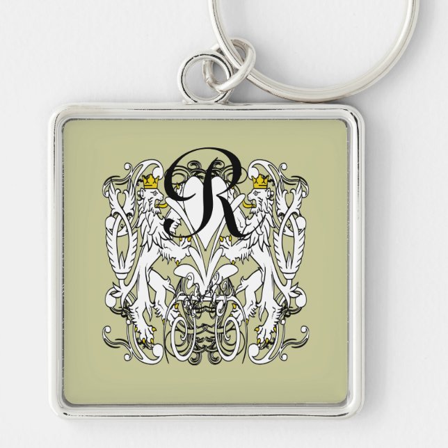 Lion Rampant Renaissance Wedding Key Ring (Front)
