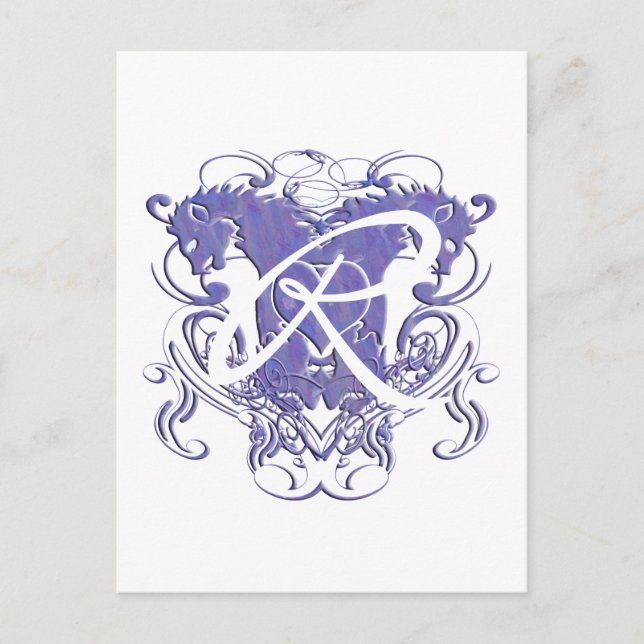 Lion Rampant Renaissance Wedding Postcard (Front)