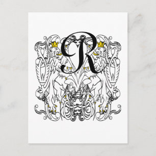 Lion Rampant Renaissance Wedding Postcard