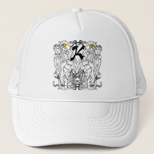 Lion Rampant Renaissance Wedding Trucker Hat (Front)