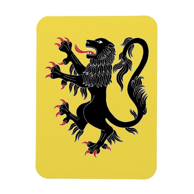 Lion Rampant Sable Magnet (Vertical)