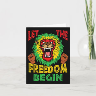 Lion Rasta Freedom Juneteenth Black History Africa Card