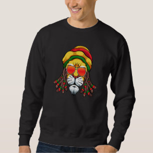 Lion Reggae Music Jamaican Rasta Judah Rastafaria Sweatshirt
