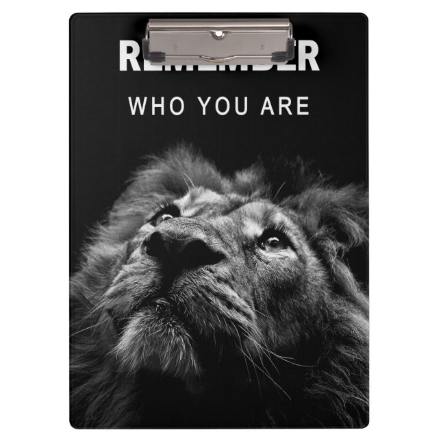 Lion Remember Who You Are Clipboard (Front)