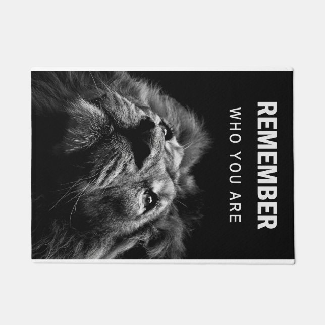 Lion Remember Who You Are Doormat (Front)