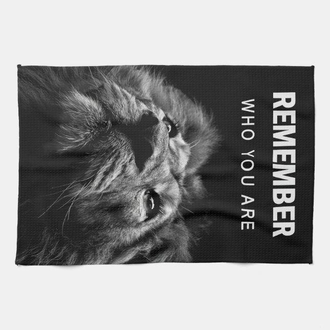Lion Remember Who You Are Tea Towel (Horizontal)
