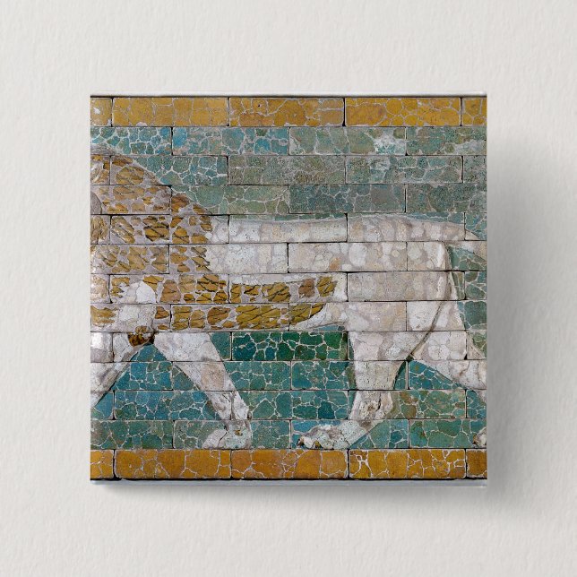 Lion representing Ishtar 15 Cm Square Badge (Front)