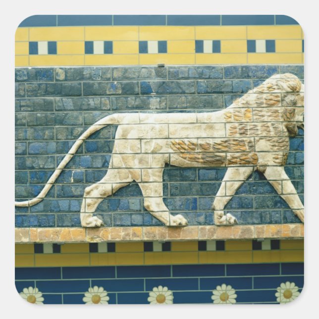 Lion representing Ishtar Square Sticker (Front)