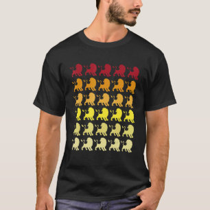 Lion Retro Animal Pattern T-Shirt