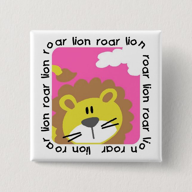 Lion Roar Tshirts and Gifts 15 Cm Square Badge (Front)