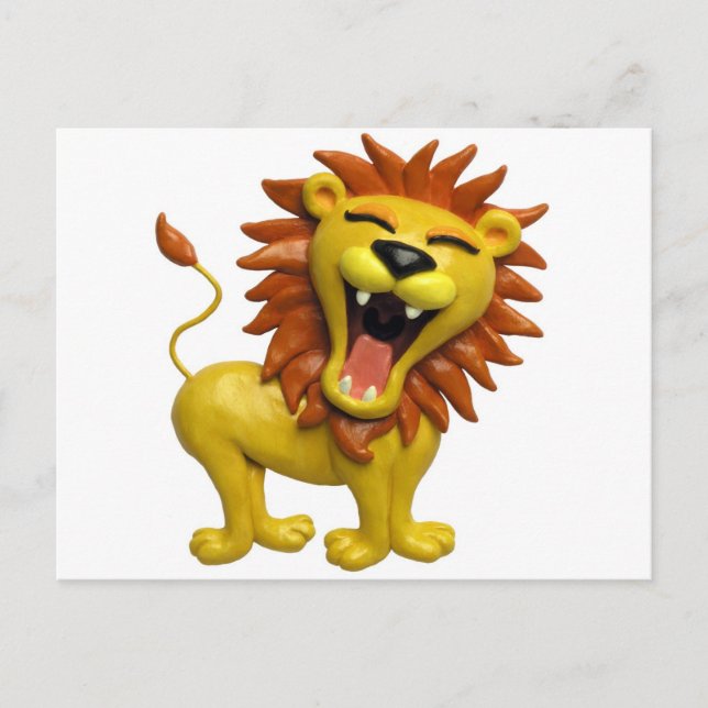 Lion Roaring Postcard (Front)