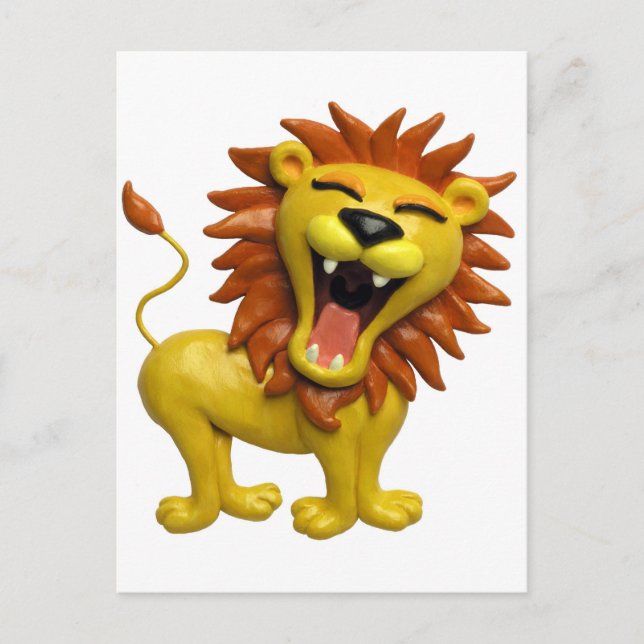 Lion Roaring Postcard (Front)