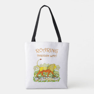 Lion Roaring Through Life Tote Bag