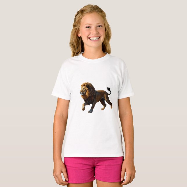 "Lion Ronin: Fierce Warrior Tee" T-Shirt (Front Full)