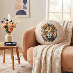 Lion Round Cushion