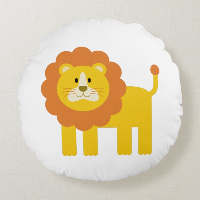 Lion Round Cushion (Front)