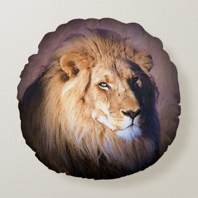 Lion Round Cushion (Front)