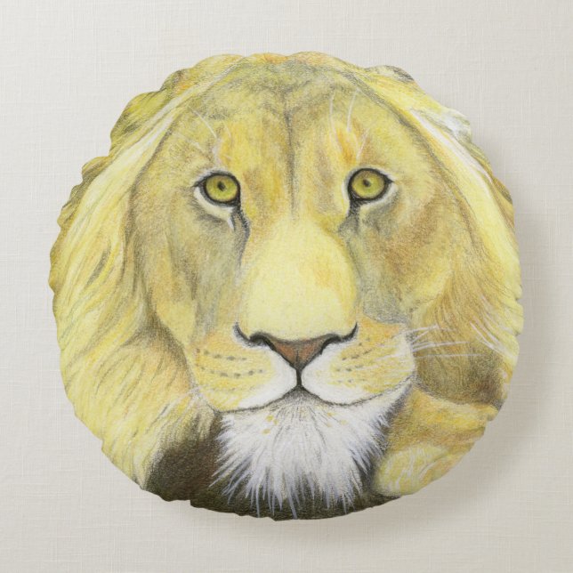 Lion Round Cushion (Front)