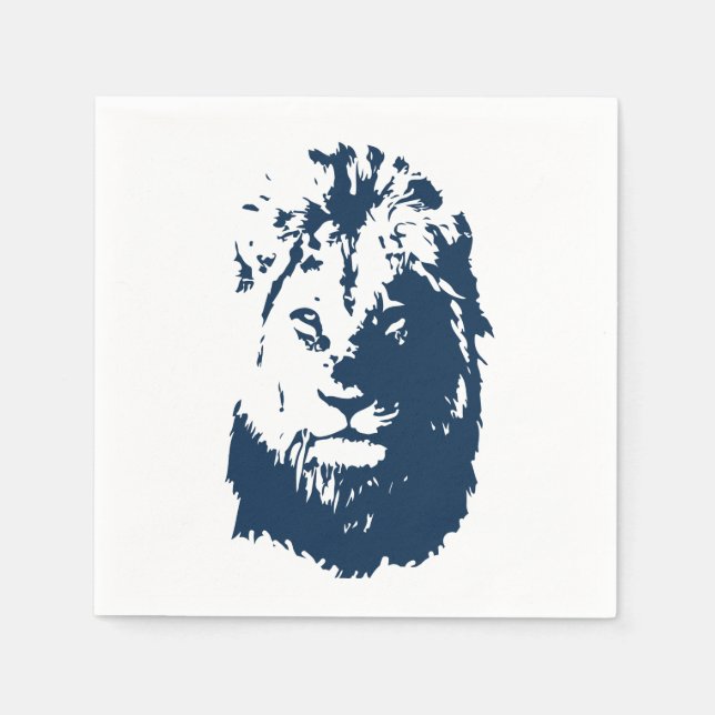 Lion’s face napkin (Front)