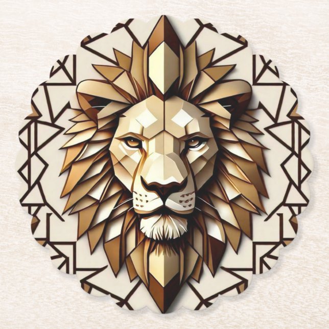 "Lion’s Splendour" Paper Coaster (Front)
