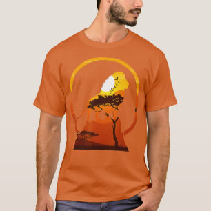 Lion Safari Tour Wildlife Animal King Africa Sunse T-Shirt