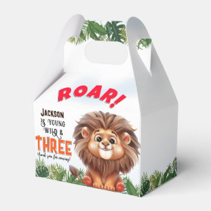 Lion Safari Wild & Three Kids Birthday Favour Box
