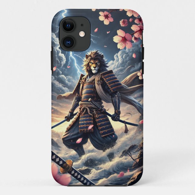 Lion Samurai Iphone case (Back)
