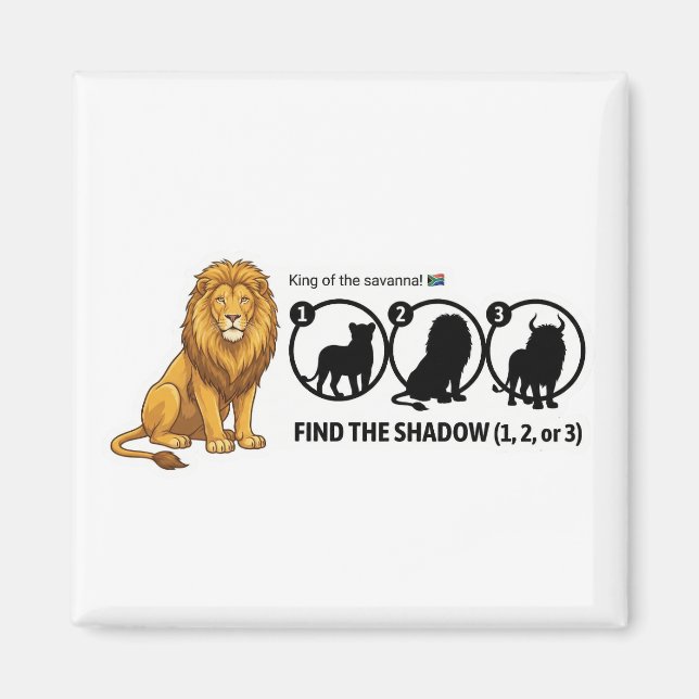 Lion Shadow Matching Magnet (Front)