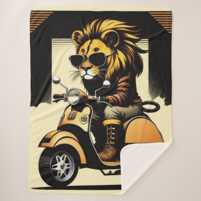 Lion Sherpa Blanket (Front)