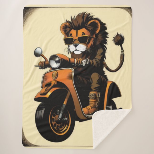 Lion Sherpa Blanket (Front)