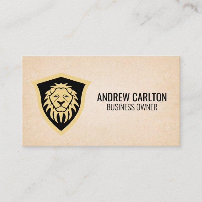 Lion Shield Business Card (Front)