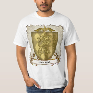 Lion Shield Family Crest Surname T-Shirt