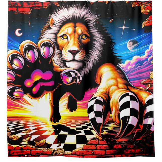 Lion Shower Curtain (Front)