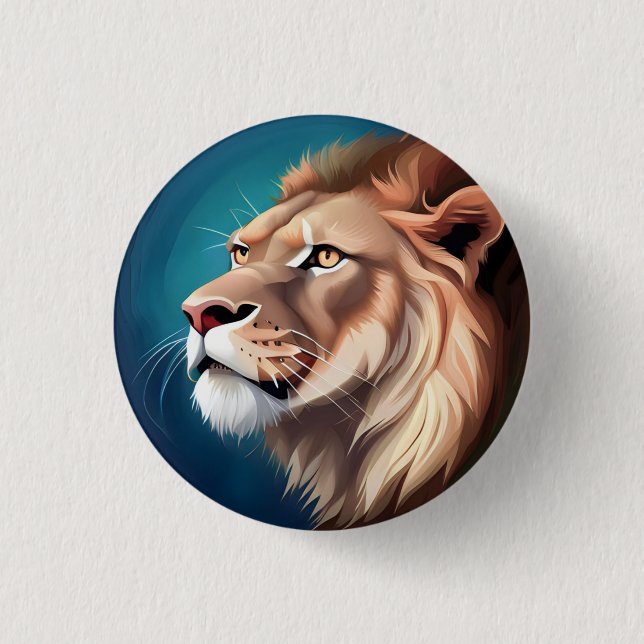 Lion Side Posed Portrait-56557 3 Cm Round Badge (Front)