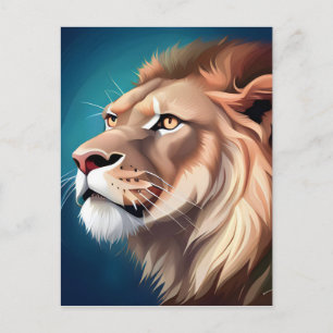 Lion Side Posed Portrait-56557 Postcard
