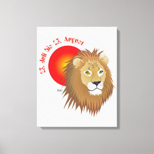 lion sign Keilleinwand