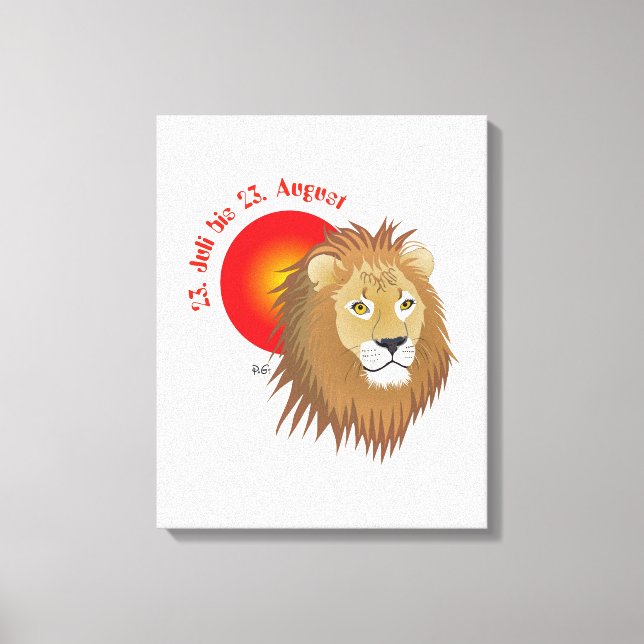 lion sign Keilleinwand (Front)