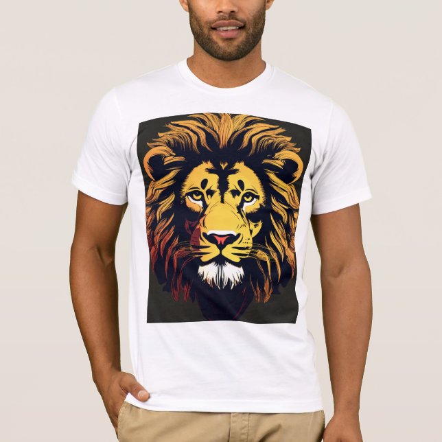 Lion Silhouette Graphic T-Shirt - Bold & Stylish  (Front)