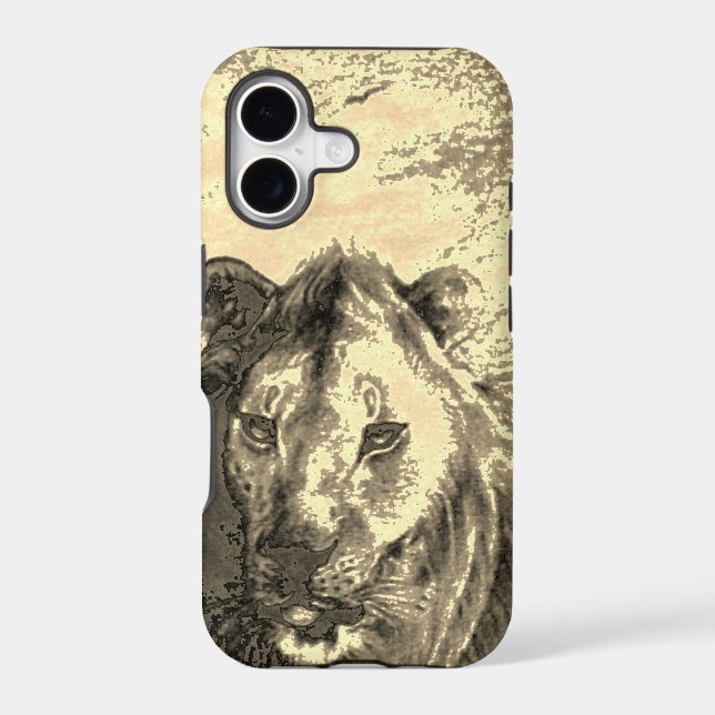 Lion Simba Close Up water colours art design (Back)