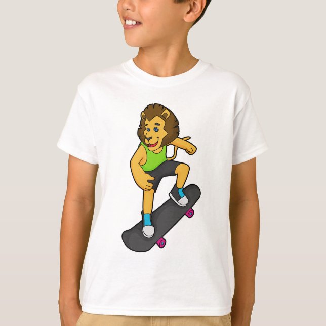 Lion Skater Skateboard T-Shirt (Front)