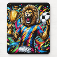 Lion Soccer Champion Trophy Football Victory