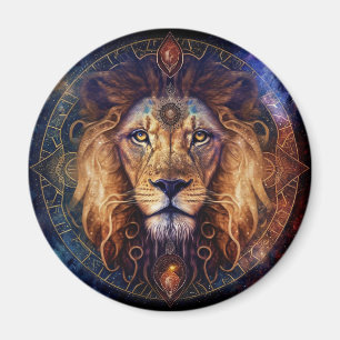 Lion Spirit Mandala Visionary Art Magnet