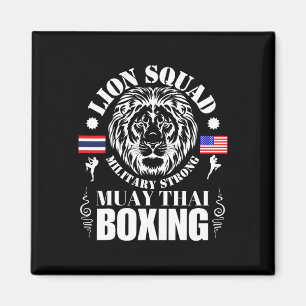 Lion Squad Thailand Kickboxing Muay Thai Mma Train Magnet