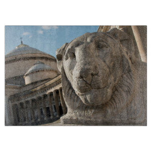 Lion statue in front of San Francesco di Paola Cutting Board