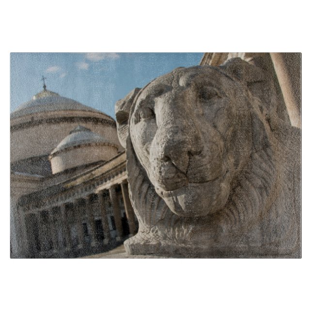 Lion statue in front of San Francesco di Paola Cutting Board (Front)