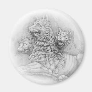 Lion statue study - Pierre Jacques magnet