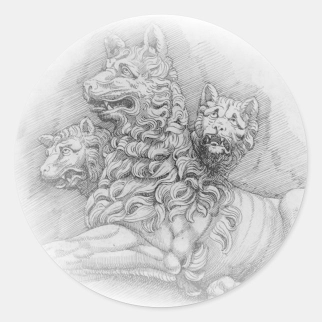 Lion statue study - Pierre Jacques sticker (Front)