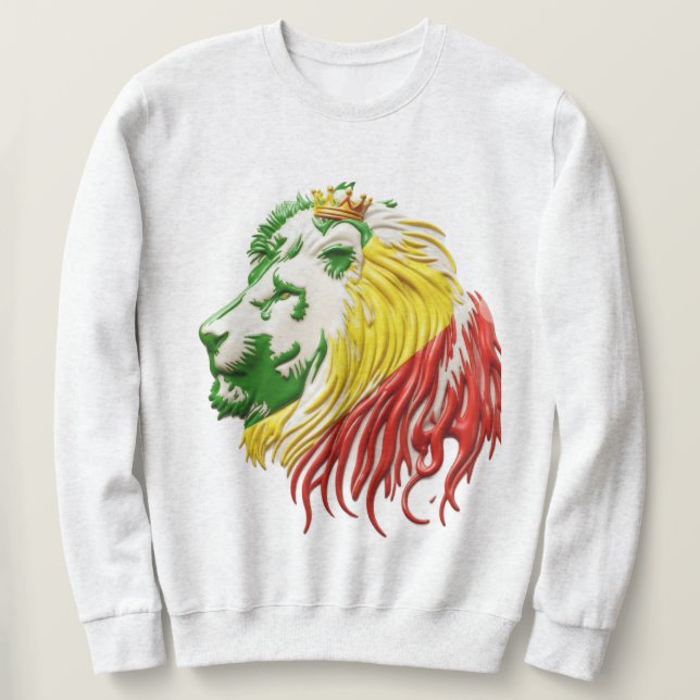 LION STYLE JAMAICAN KING SWEATSHIRT (Design Front)