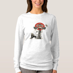 Lion & Sun Empress – Ancient Persian Mythology Art T-Shirt