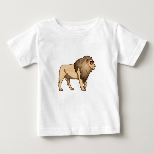 Lion Sunglasses Baby T-Shirt (Front)